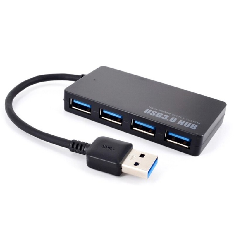 מפצל USB 3.0 עם 4 פורט + כניסה לשנאי 3.5/1.35