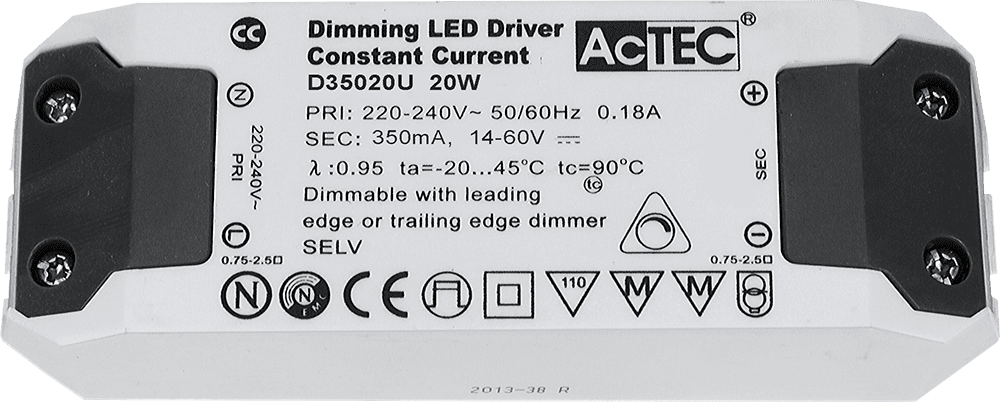 דרייבר 350mA 4-9W ניתן לעמעום ACTEC ללא ריצוד