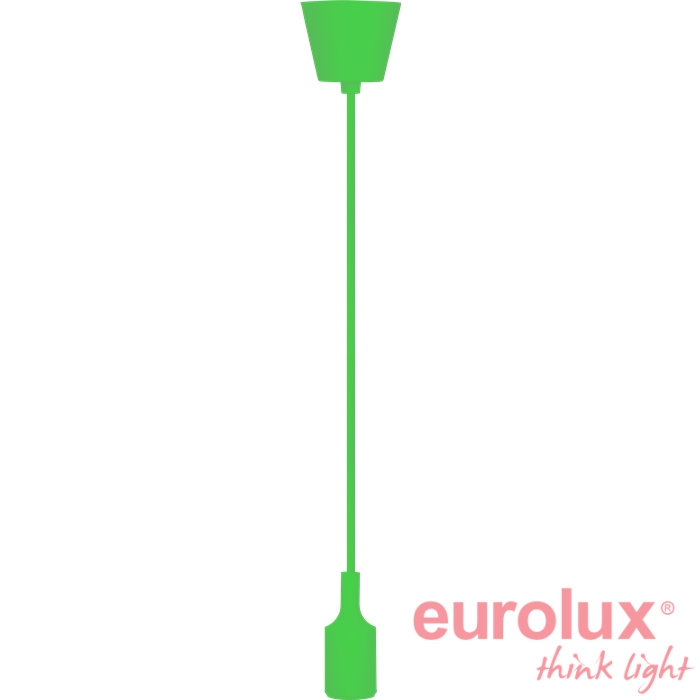 גוף תאורה תלוי כבל ירוק 1.5 מטר מודרני ירוק מאט E27
