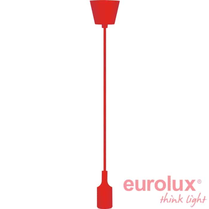 גוף תאורה תלוי כבל אדום 1.5 מטר מודרני אדום מאט E27