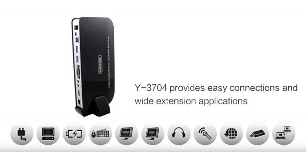 תחנת עגינה UNITEK USB3.0 Universal Docking Station