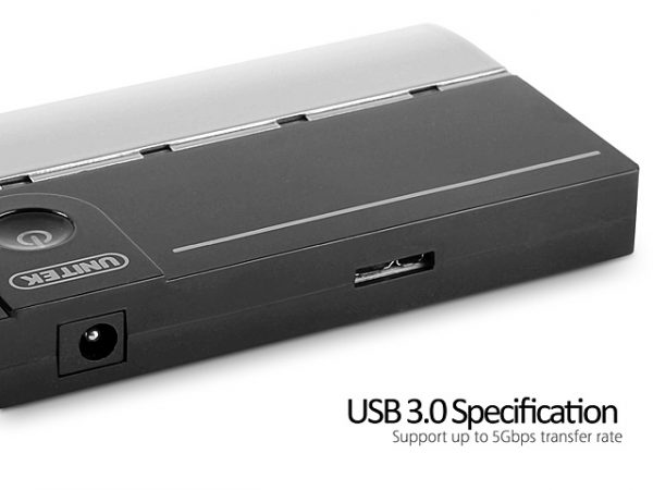 מפצל 7 יציאות USB 3.0 כולל ספק כח UNITEK 12V 4A