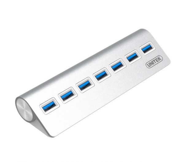 מפצל USB אלומיניום UNITEK USB3.0 7-Port Aluminium Hub