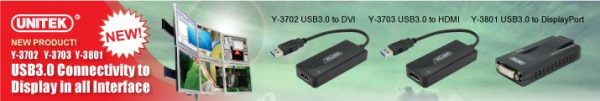 מתאם UNITEK USB3.0 to HDMI 1080P Adaptor