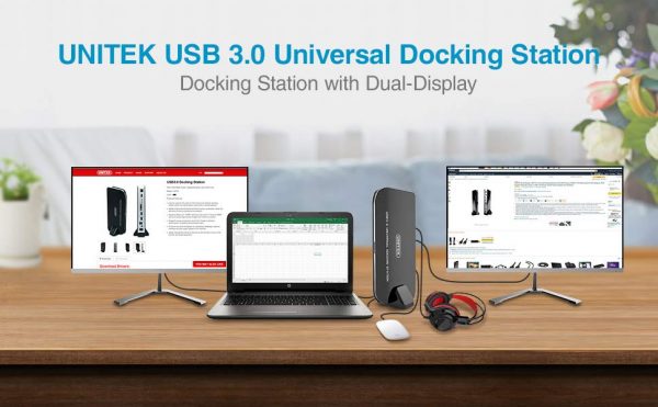 תחנת עגינה UNITEK USB3.0 Universal Docking Station