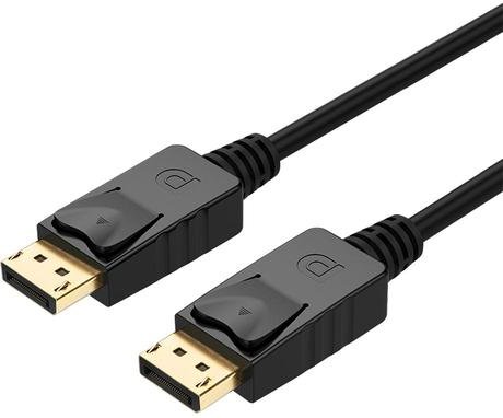 כבל דיספלייפורט DISPLAYPORT זכר-זכר באורך 1.8 מטר תומך 4K@60hz